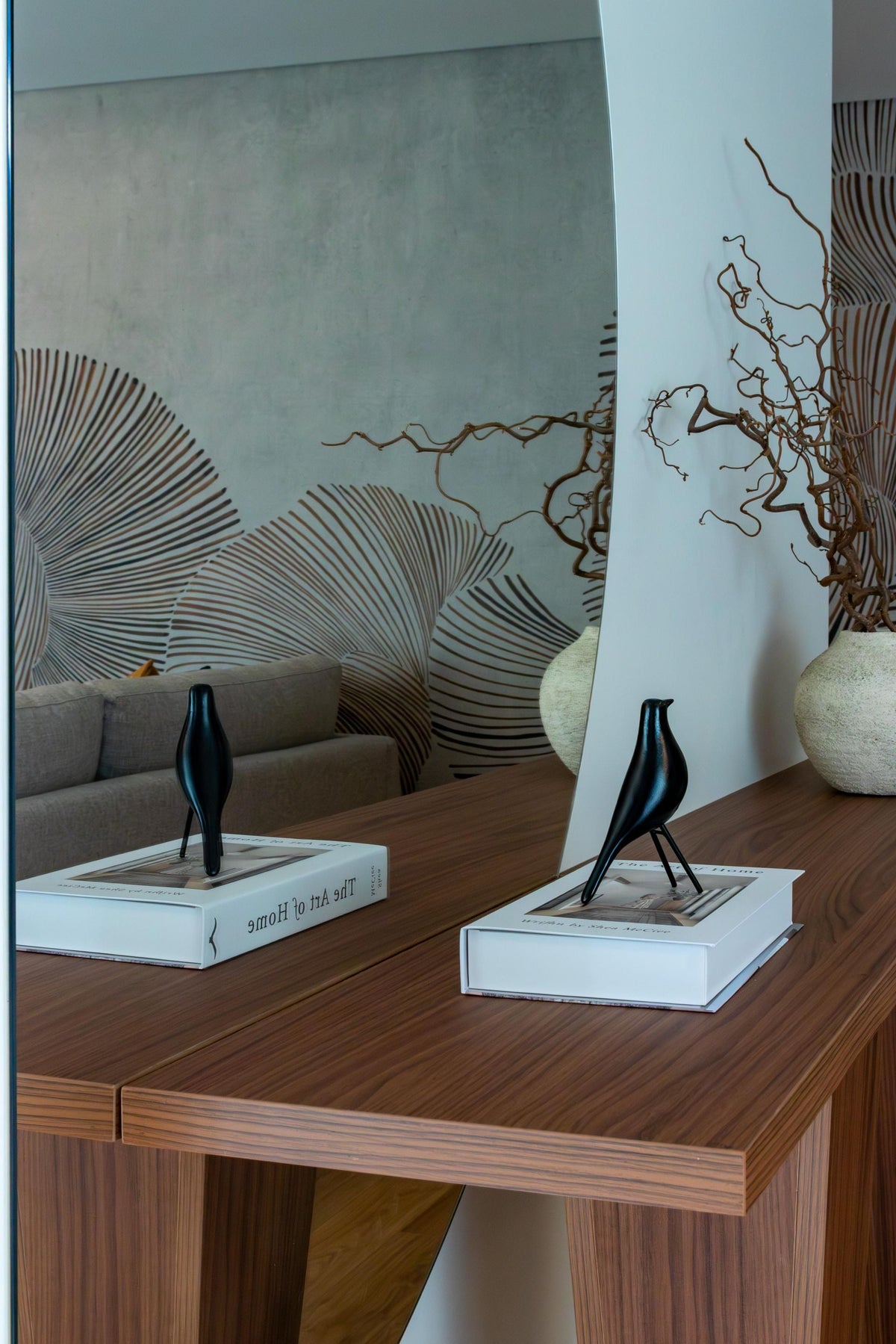 How to Style a Console Table with Mirrors and Sculptural Décor