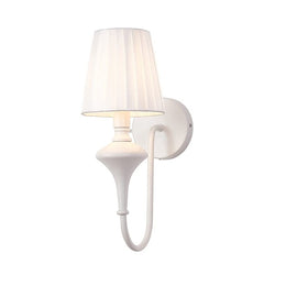 White Fabric Shade Wall Sconce, Cool White