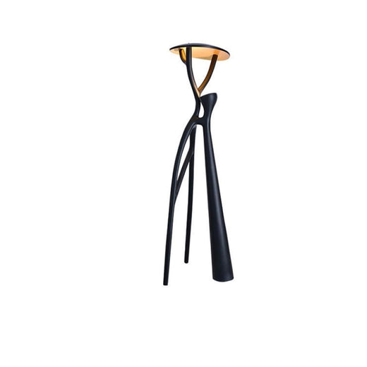 Black Resin Tree Branch Sculpture Floor Lamp