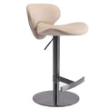 Etlegor Adjustable Swivel Barstools Bar Chair, Modern Counter Height Bar Stools with Back and Footrest Faux Leather Upholstered for Kitchen, Bar, Dining Room