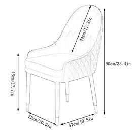 Leather-Padded Wood Dining Chairs, Set of 6