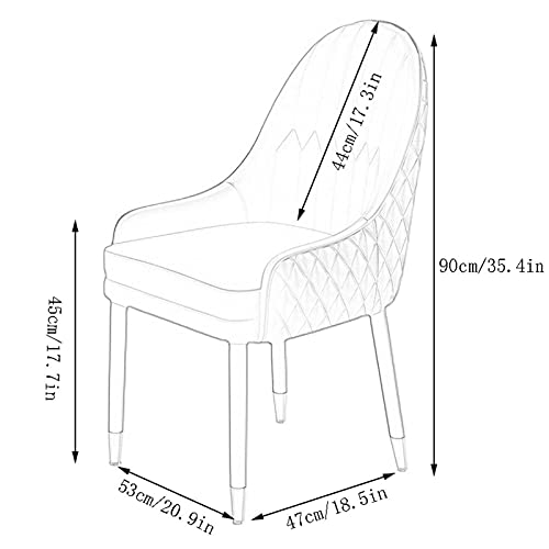 ELUKHT Wooden Kitchen Dining Chairs Set of 6, Modern Accent Arm Chairs with Microfiber Leather Soft Padded Seats for Home and Dining Room