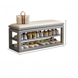 31-Inch Slim Shoe Cabinet with Ottoman