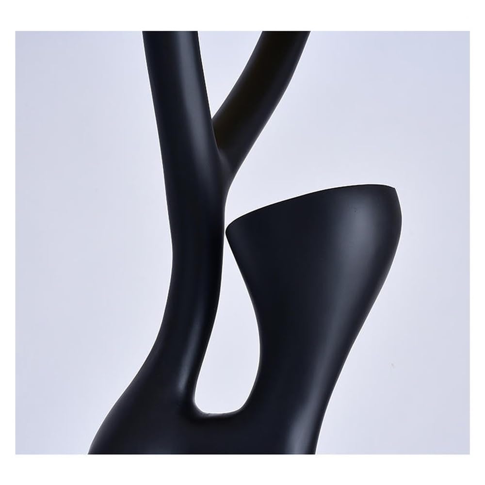 Resin Floor Lamp with Tree Branch Design, Modern Standing Light for Living Room Bedroom Hotel Lobby Decor, Black Art Sculpture Accent Lamp Large Size