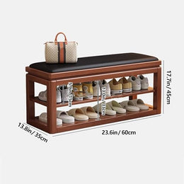 31-Inch Slim Shoe Cabinet with Ottoman