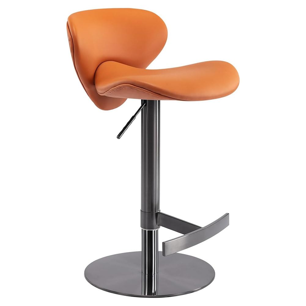 Adjustable Faux Leather Swivel Bar Stool