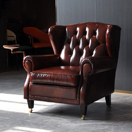 Wood Frame Godfather Cigar Accent Chair