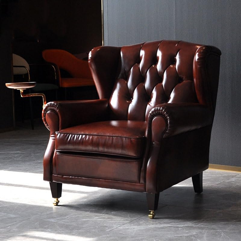 CGTENBS American Wood Skeleton Tiger Chair Godfather Cigar Chair Single Sofa