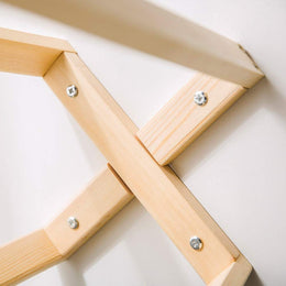 2-Tier Round Solid Wood Side Table