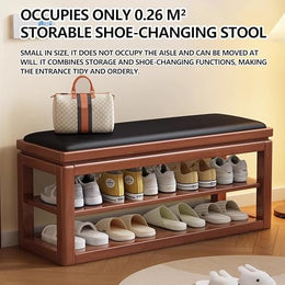 31-Inch Slim Shoe Cabinet with Ottoman