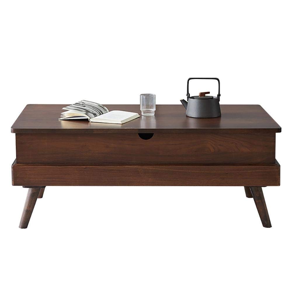BTZHY Coffee Table Convertible Coffee Table to Dining Table, Multifunction Lift Top Table Hidden Handle Lift Up Coffee Table, Smooth Surface Table Corner Protection Storage Tea Table Strong Bearing C