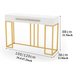 Modern Marble-Top Entryway Console Table