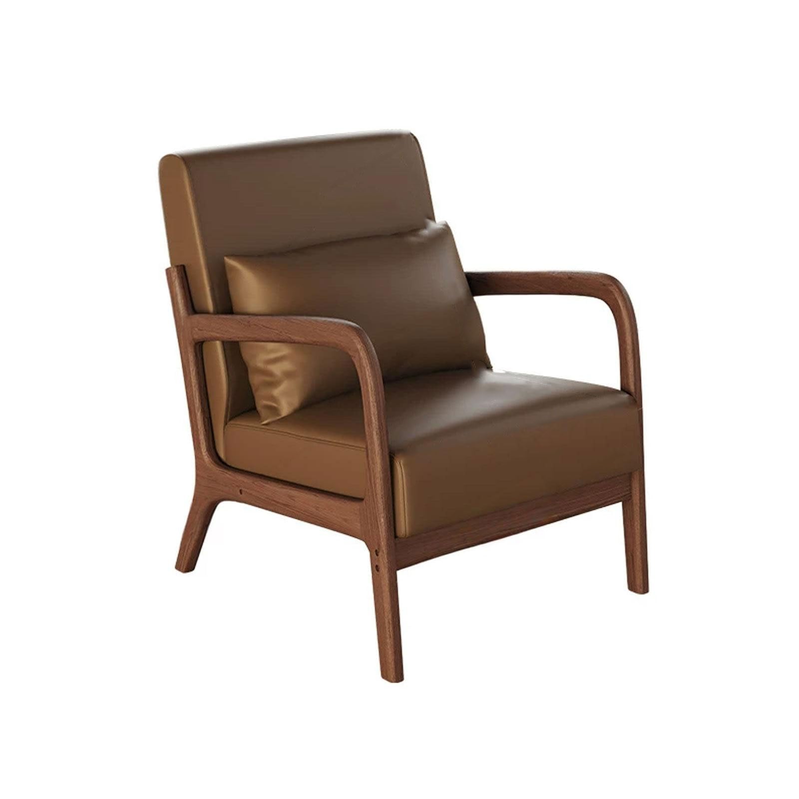 JOSOGO Solid Wood Frame Upholstered Accent Chair Set, Mid Century Modern Armchairs for Living Room/Bedroom