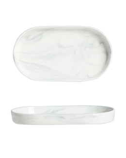 Oval Ceramic Vanity Tray for Makeup & Trinkets