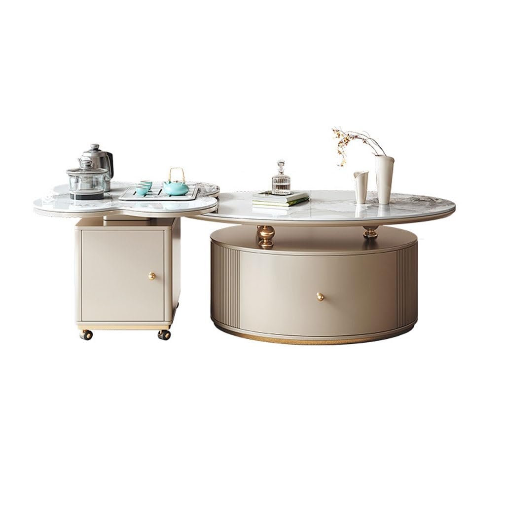 Guernsey Woollens End Table Rock Board Tea Table Tea Brewing Integrated Home Living Room Simple Movable Small Side Table Simple Living Room Table