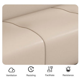 Cream Upholstered Storage Bench Ottoman