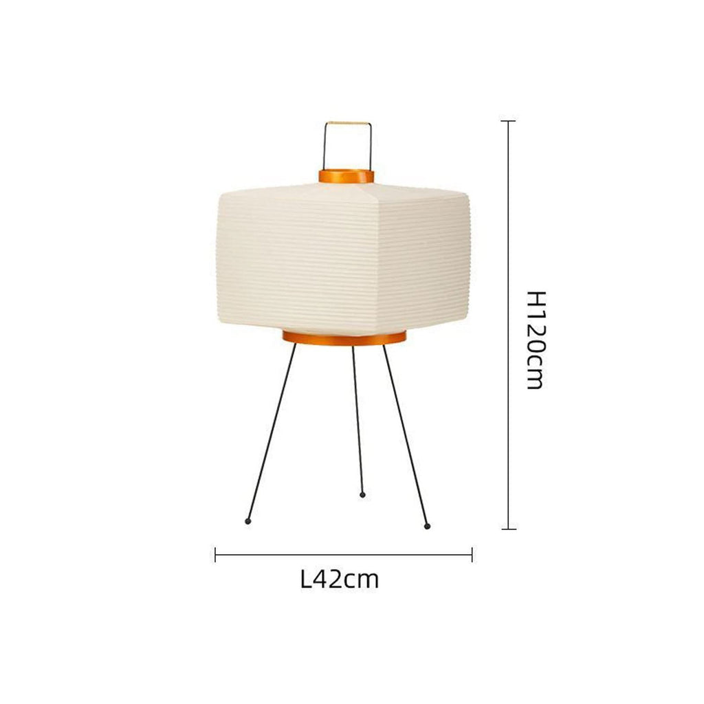 CXHJCQ Floor Lamp Creative Tripod Floor Lamp Designer Wabi-sabi Style Bedroom Rice Paper Standing Lights Home Hotel Lighting Decoration