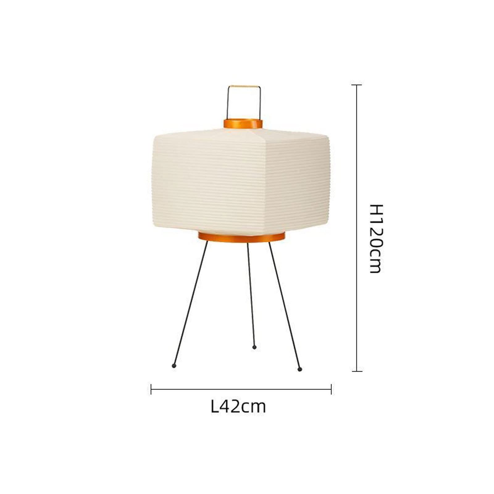 CXHJCQ Floor Lamp Creative Tripod Floor Lamp Designer Wabi-sabi Style Bedroom Rice Paper Standing Lights Home Hotel Lighting Decoration