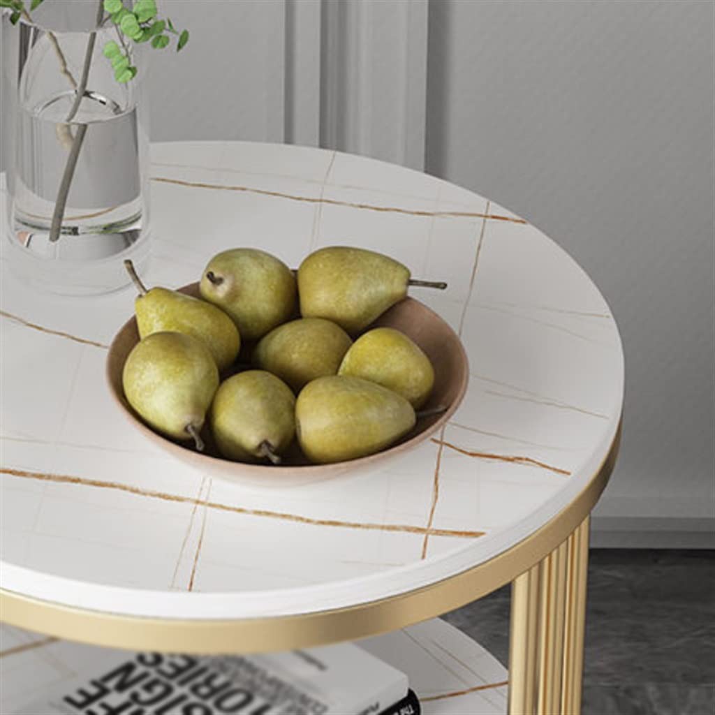 SWDIIWB Round Side Table К Sofa Corner Bedside Bedroom Marble Small Home