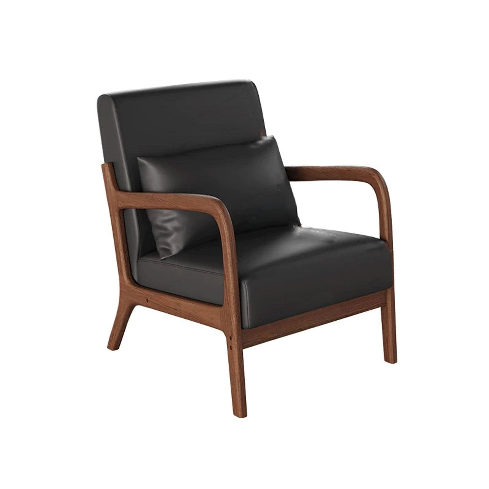 JOSOGO Solid Wood Frame Upholstered Accent Chair Set, Mid Century Modern Armchairs for Living Room/Bedroom