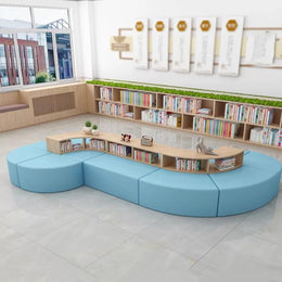 Modern Bookshelf and Reading Sofa Combo