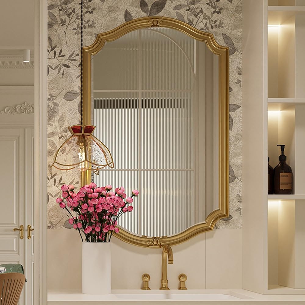 Vintage Aluminum Wall Mirror, 70 x 100 cm