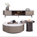 BGGJJ Coffee Table with Storage Large and Small Round Coffee Table Rock Plate Tea Table Home Small Household Coffee Table TV Cabinet Combination Coffee Table for Living Room