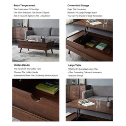 Convertible Lift-Top Coffee and Dining Table