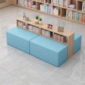 JOSOGO Storage Bookshelf and Sofa Combo – Modern Minimalist Design for School Library, Activity Room or Reading Nook – Multi-Functional Seating