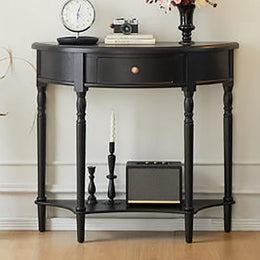 Narrow Rustic Solid Wood Entryway Cabinet
