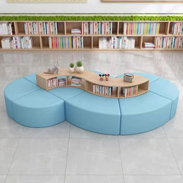Modern Bookshelf and Reading Sofa Combo