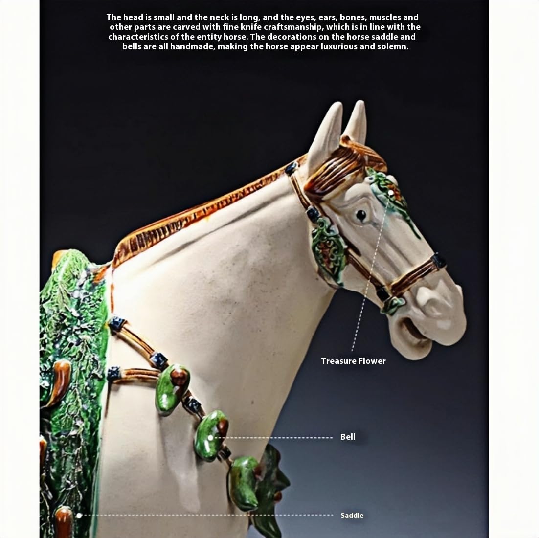 HUMOCHUSON Ceramic Ornaments Handmade Ceramic Horse Sculpture Ornaments Chinese Retro Home Decor Art Collectibles