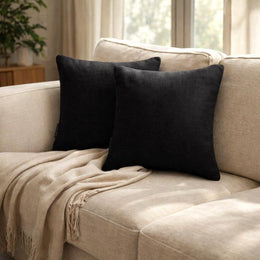 Textured Linen Throw Pillow Covers, Set of 2