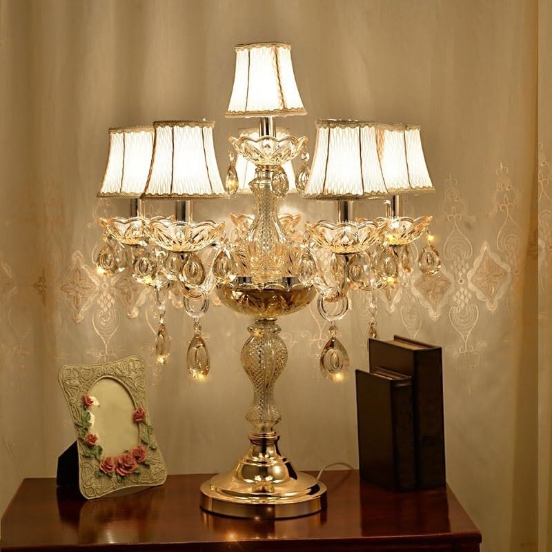 FURUIM2024M Table Lamp Study Room Light Luxury Living BedHead Desk Lamp Crystal Hotel