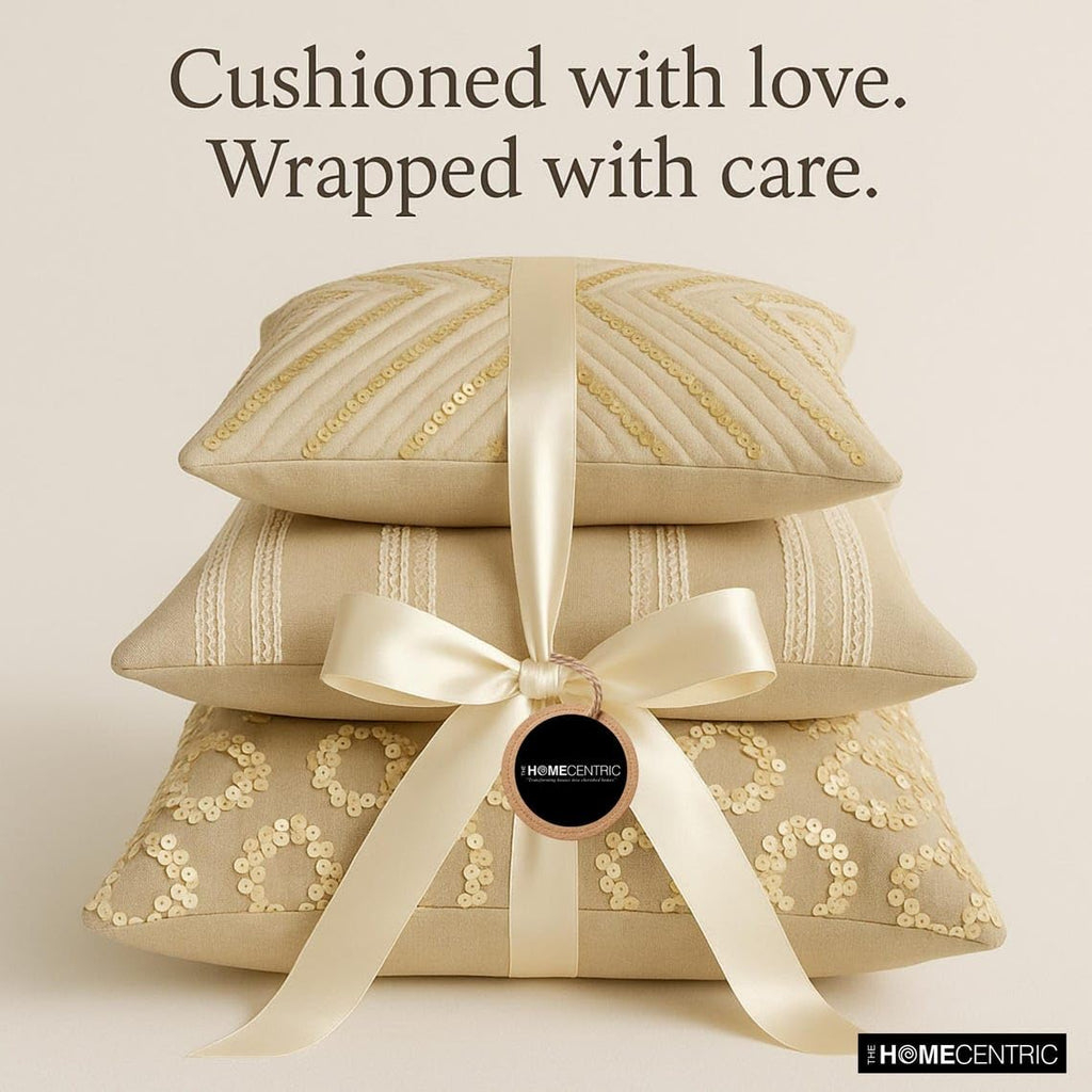 The HomeCentric Pack of 2 Decorative Thow Pillow Cover Solid, Textured Multi-Colors Linens Collection