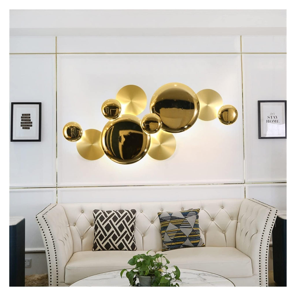 Wall lamp, Copper Lustre Wall Light Modern - Wall Sconce Gold Lotus Leaf Bedside Lamp Indoor Compatible with Wall Decoration Lighting,Pendant Ceiling Light Fixtures