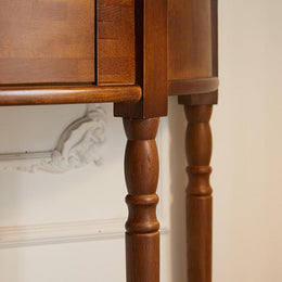 Narrow Rustic Solid Wood Entryway Cabinet