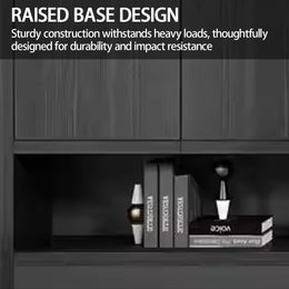 Gray Marble Bookcase and File Cabinet