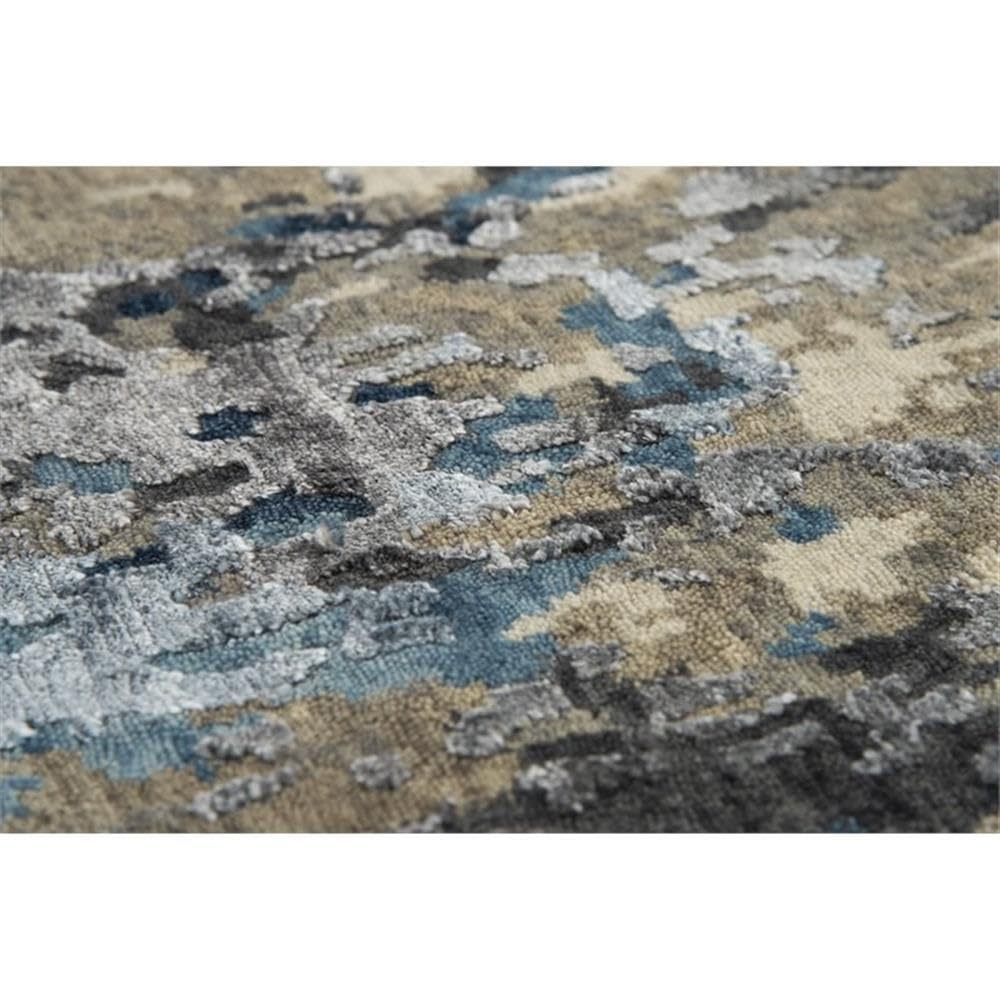 Alora Decor Noble 10' x 14' Beige/Gray/Gray/Rust/Blue Hand Knot Area Rug