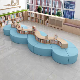 Modern Bookshelf and Reading Sofa Combo