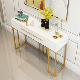 Modern Marble-Top Entryway Console Table