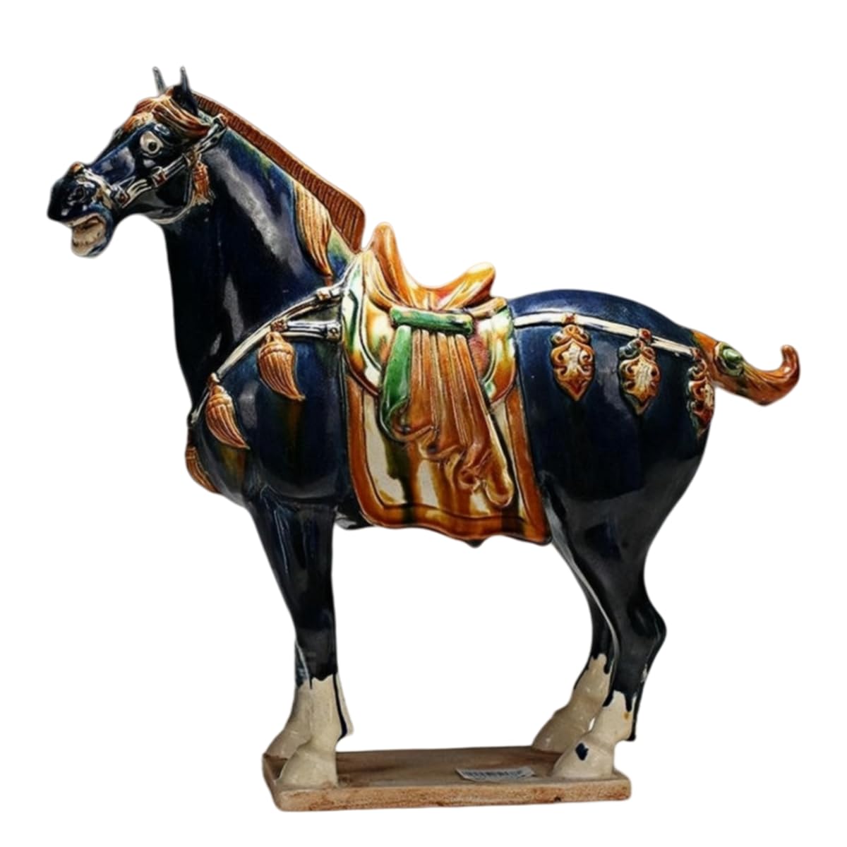 HUMOCHUSON Ceramic Ornaments Handmade Ceramic Horse Sculpture Ornaments Chinese Retro Home Decor Art Collectibles
