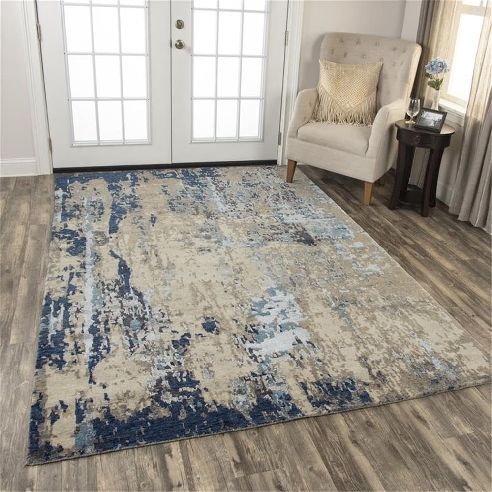 Alora Decor Noble 10' x 14' Beige/Gray/Gray/Rust/Blue Hand Knot Area Rug