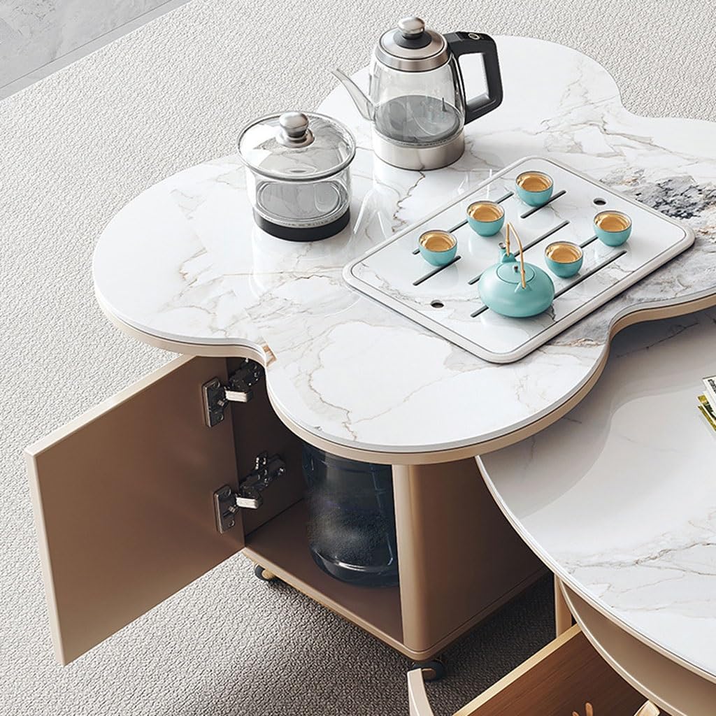 Guernsey Woollens End Table Rock Board Tea Table Tea Brewing Integrated Home Living Room Simple Movable Small Side Table Simple Living Room Table