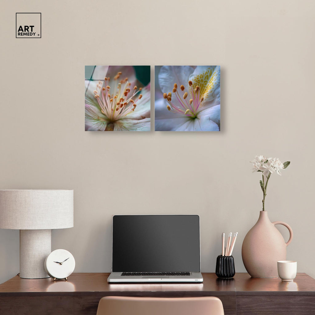 Neutral Tranquility Botanical Acrylic Print Farmhouse Wall Decor Set of 2 by Art Remedy