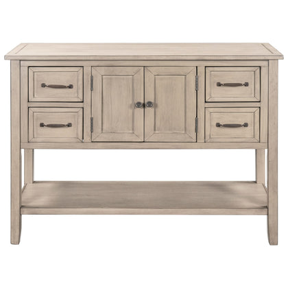 43-Inch Storage Console Table with 4 Drawers