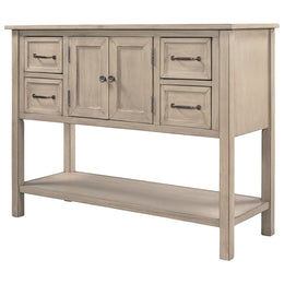 43-Inch Storage Console Table with 4 Drawers