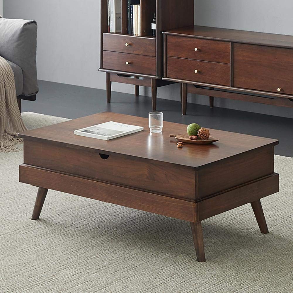 BTZHY Coffee Table Convertible Coffee Table to Dining Table, Multifunction Lift Top Table Hidden Handle Lift Up Coffee Table, Smooth Surface Table Corner Protection Storage Tea Table Strong Bearing C