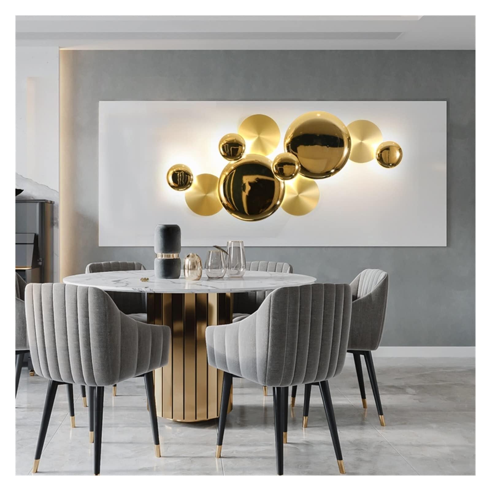 Wall lamp, Copper Lustre Wall Light Modern - Wall Sconce Gold Lotus Leaf Bedside Lamp Indoor Compatible with Wall Decoration Lighting,Pendant Ceiling Light Fixtures