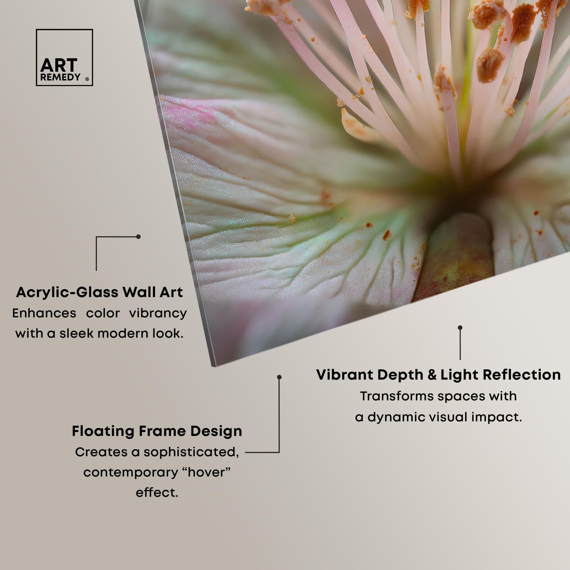 Neutral Tranquility Botanical Acrylic Print Farmhouse Wall Decor Set of 2 by Art Remedy